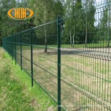 Cheap coated steel welded wire curved garden fence